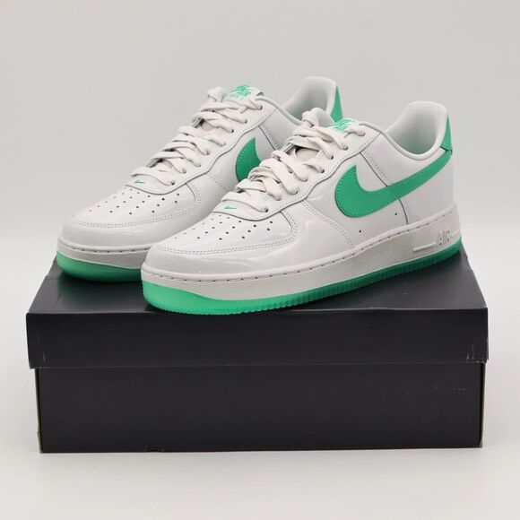Nike Air Force 1 Low \'07 Premium Platinum Tint Stadium Green (Men\'s Size 9.5)